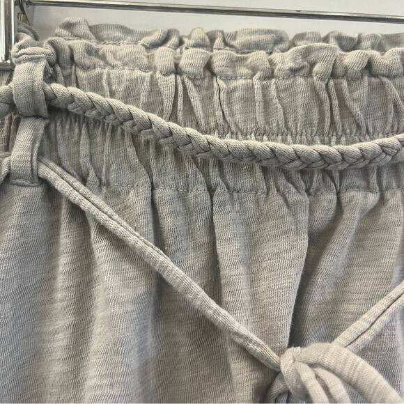 Old Navy Light Gray Knit Cotton Mini Skirt Belted Lightweight Womens Size Medium - Picture 2 of 7